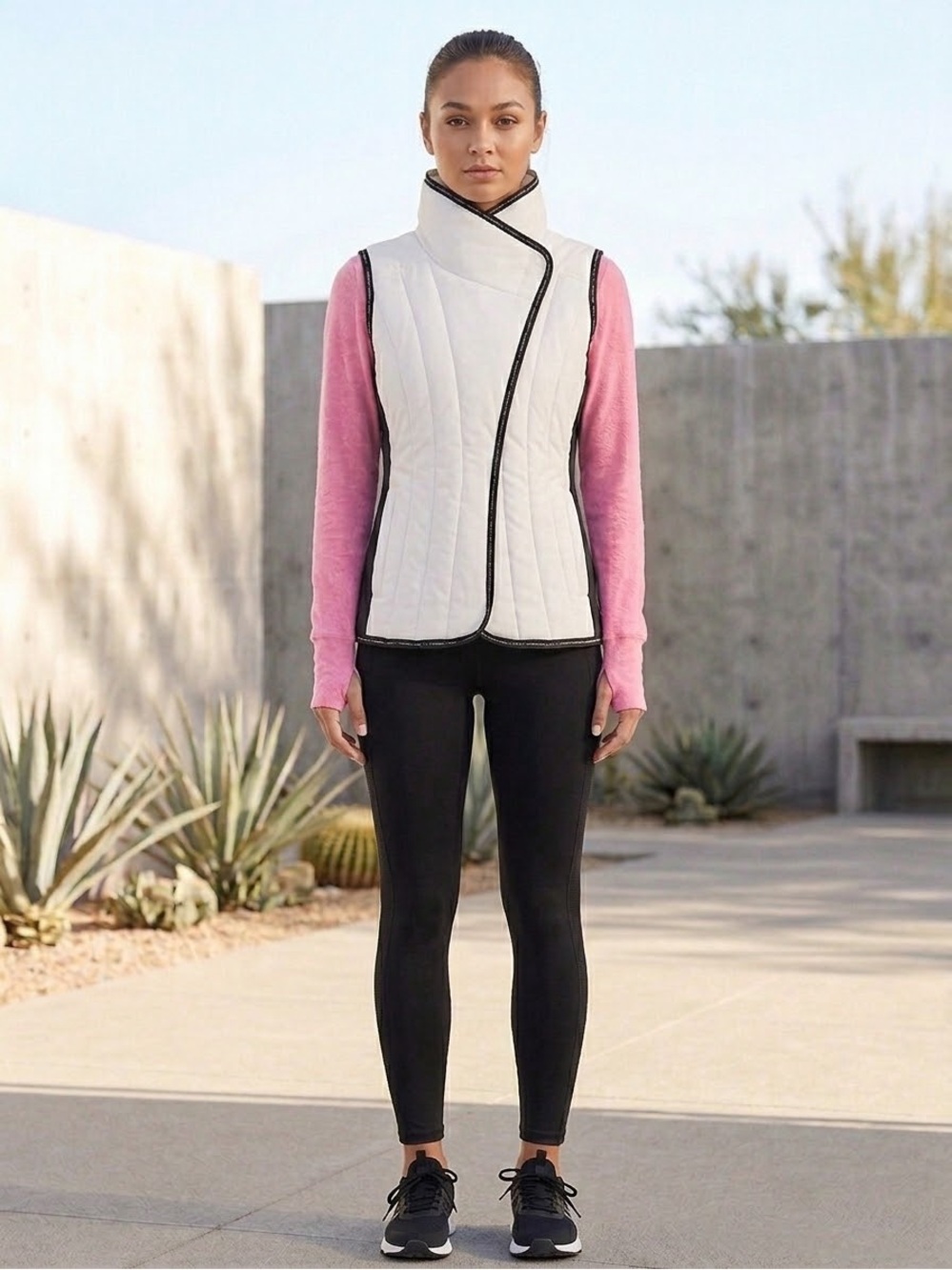 Calvin Klein MSRP $110 Duck Down Fill Quilted Asymmetrical Zip Vest